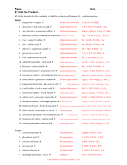 Predict the Products