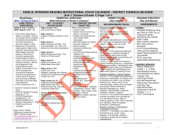 EDGE B: INTENSIVE READING INSTRUCTIONAL FOCUS