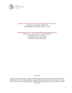 Base prospectus of the Bonds Offer Programme