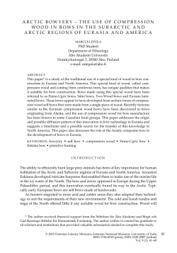 arctic bowyery &ndash; the use of compression wood in bows in the
