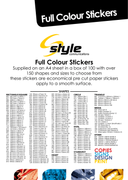 Full Colour Stickers