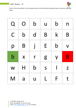 ABC Snake - B - Off The Page