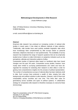 Methods of Elite Research