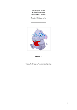 Booklet 2 - Cathkin High School