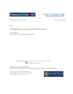 Shielding Humanity: a New Approach to Military Honour