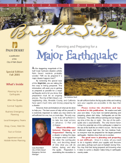 Earthquake Safety - City of Palm Desert