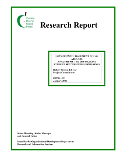 Research Report - Toronto District School Board