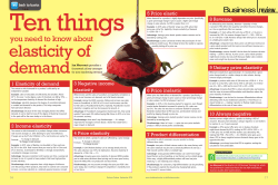 Poster: Ten things you need to know about elasticity of demand