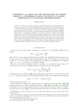 A THEOREM `A LA FATOU FOR THE SQUARE ROOT OF POISSON