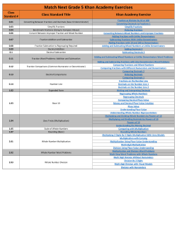 Match Next Grade 5 Khan Academy Exercises