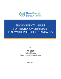 Environmental Rules for Hydropower in State Renewable Portfolio