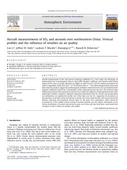 Aircraft measurements of SO2 and aerosols over northeastern China