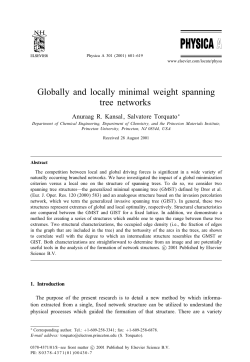 Globally and Locally Minimal Weight Branched Tree Networks