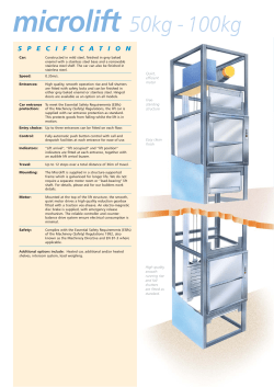 Service Lift eBrochure - Innovate Lifting Systems
