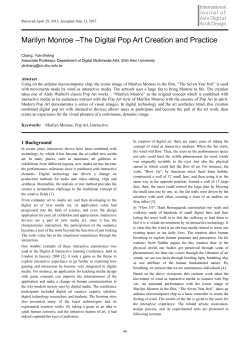 Marilyn Monroe &ndash;The Digital Pop Art Creation and Practice