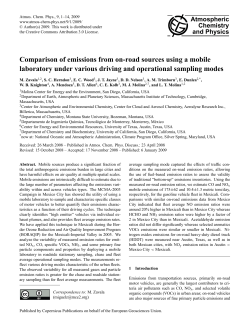 Comparison of emissions from on-road sources using a mobile