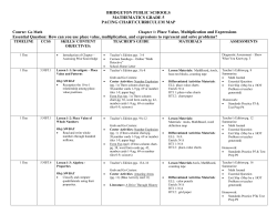 Grade 5 - Math Pacing Guide 2014
