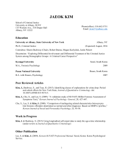jaeok kim - University at Albany
