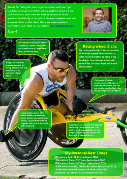 Kurt Racing wheelchairs My Personal Best Times