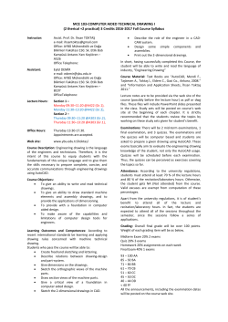 MCE 103-COMPUTER AIDED TECHNICAL DRAWING I (2 therical +
