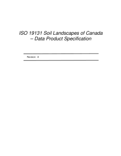 ISO 19131 Soil Landscapes of Canada – Data Product Specification