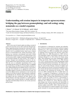 Understanding soil erosion impacts in temperate
