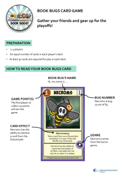 Book Bugs Game Instructions