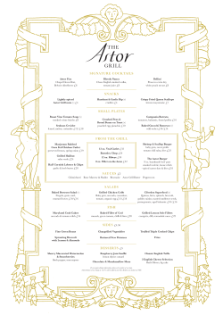 DAY MENU - Cliveden House