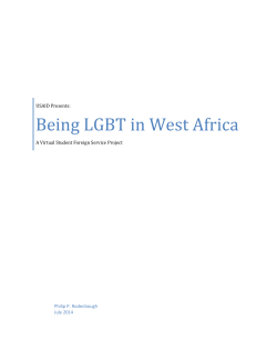 Being LGBT in West Africa