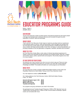 educator programs guide - Sci