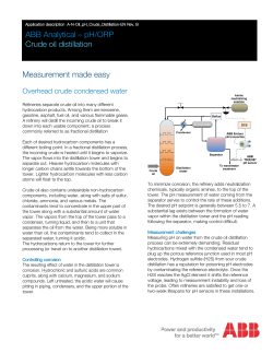 pH/ORP Crude oil distillation