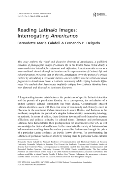 Reading Latina/o Images: Interrogating Americanos