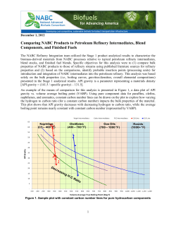 Comparing NABC Products to Petroleum Refinery Intermediates
