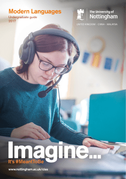 Modern Languages - University of Nottingham