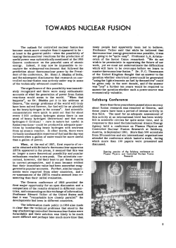 towards nuclear fusion - International Atomic Energy Agency