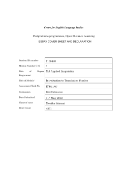 Centre For English Language Studies