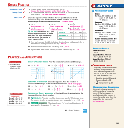 Chapter 4.5 Answers - Aspen High School - Algebra I