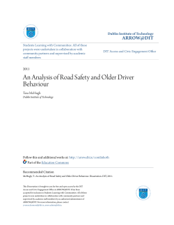 An Analysis of Road Safety and Older Driver Behaviour