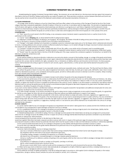 combined transport bill of lading