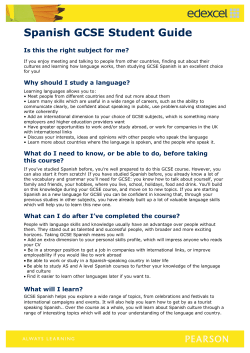 Spanish GCSE Student Guide - Edexcel