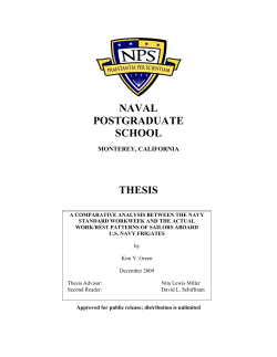 A COMPARATIVE ANALYSIS BETWEEN THE NAVY STANDARD