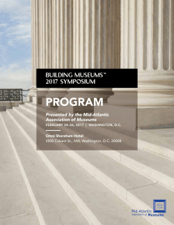 PROGRAM - Mid-Atlantic Association of Museums