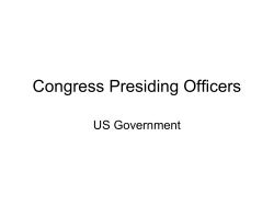 Congress Presiding Officers