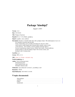 Package `kinship2`