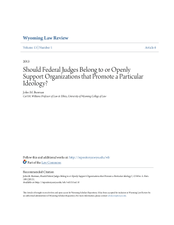 Should Federal Judges Belong to or Openly Support Organizations