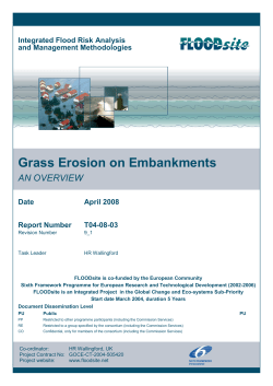 Grass Erosion on Embankments