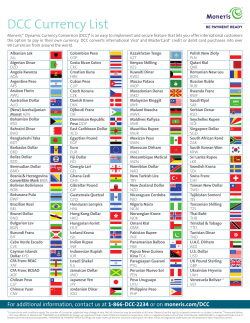 DCC Currency List