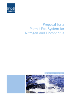 Proposal for a Permit Fee System for Nitrogen and Phosphorus
