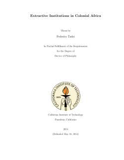 Extractive Institutions in Colonial Africa