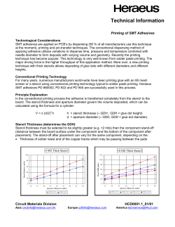 Technical Information - Heraeus Lead Containing Solder Paste